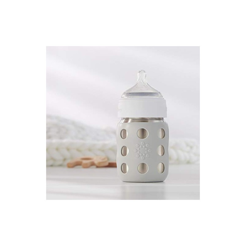 Lifefactory Stage 3 (6+ Months) Wide Neck Silicone Nipple, 1-Pack,Clear,LG8636