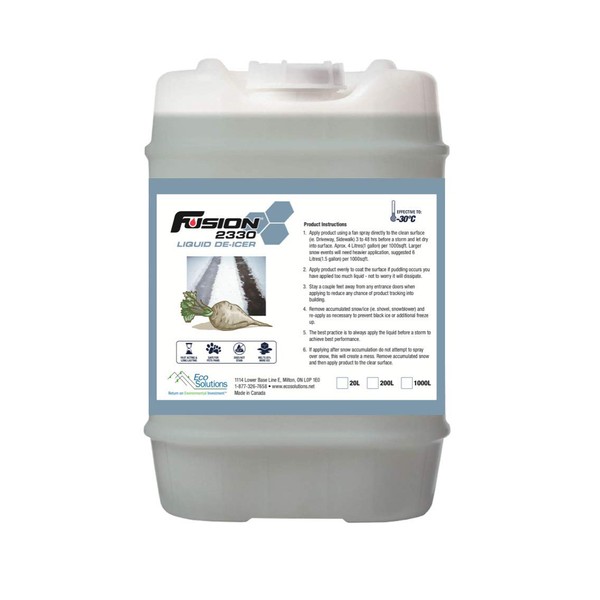 Fusion 2330 Liquid Deicer - Pet & Plant Safe, Eco Friendly Snow and Ice Melter - 18 Litre jug (4.75 gal)