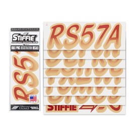 Whipline Burgundy/Tan 3" Alpha-Numeric Registration Identification Numbers Stickers Decals for Boats & Personal Watercraft