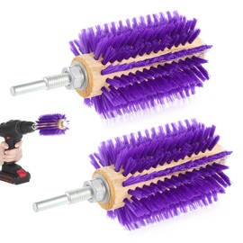 Willinglong 2 Pcs 4 Inches Livestock Mini Drill Scratch Brush Purple Brush Grooming Kit Suitable for Cattle, Cows, Horses, Sheep and Pigs