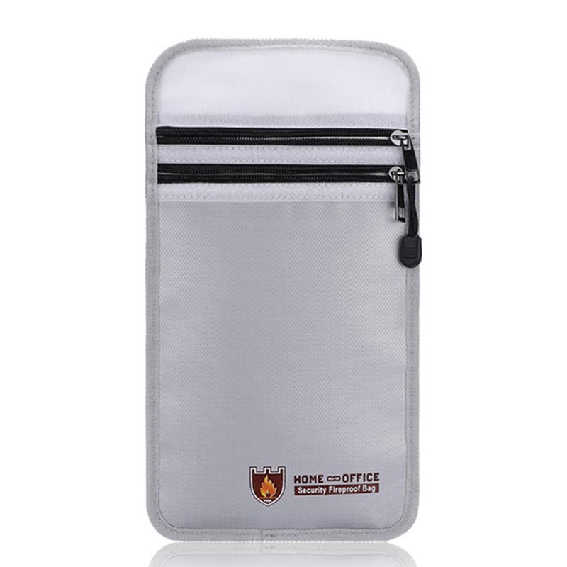 Tiardey Double Layer Erect Fireproof Money & Document Bag,11"x7" Protect