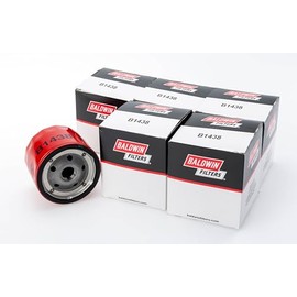 Baldwin B1438 Spin On Lube Oil Filter, Heavy Duty 9.8 Micron, Replaces WIX 57099XP 57099, Fram PH8873, ACDelco PF454, GMC 25324052 (Pack of 6)
