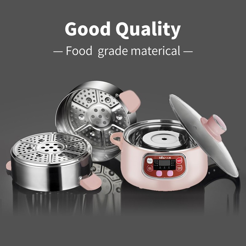 Bear Electric Multifunctional Food Steamer, One Touch Digital Steamer with