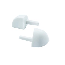 PVC Quarter Circle Tile Profile Plastic White L250 cm 8 mm Outer Corner (Pack of 1)