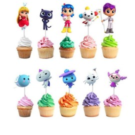 10 pcs True and the Rainbow Kingdom Cupcake Toppers - Colorful Party Decorations for True Fans