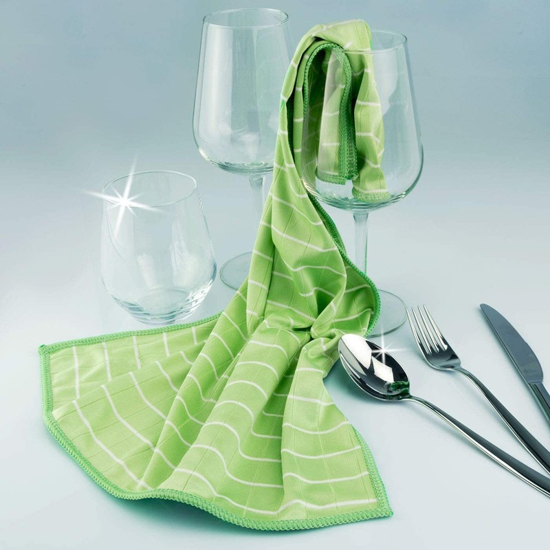 POLYCLEAN 10 x Glass Cleaning Cloths - Microfibre Cloth with