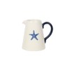Stunning White & Blue Ceramic Starfish Flower Jug - 12cm