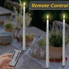 Tuanse 20 Pack White Flameless Taper Candles Flickering Bulk Long