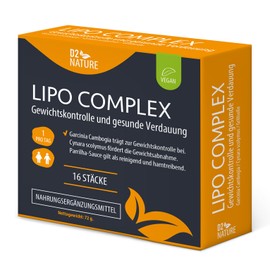 D2 Nature Lipo Complex - 16 sticks - helps control lipids in abdomen, hips, legs, back and arms - 4 in 1 - supply for 16 days - 1 bag per day.