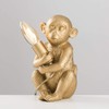 MiniSun Modern Metallic Gold Painted Baby Monkey Design Table Lamp