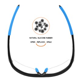 Tintart Kits de goma para auriculares y narizes, compatibles con Oakley Commit SQ, Azul, Talla unica