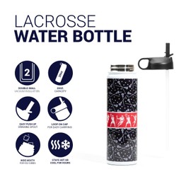 Lacrosse Insulated Water Bottle | Lacrosse Pattern