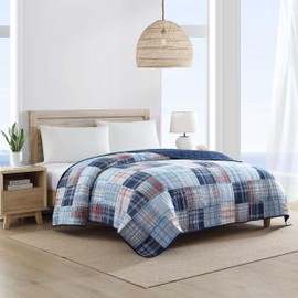 Nautica - Quilt, Luxuriously Soft Bedding, Quilted Inspired Home Decor (Stony Point Blue, Twin)