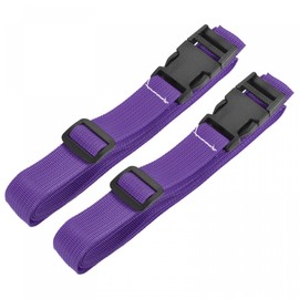 sourcing map Luggage Straps, 1.5m Length Adjustable Suitcase Belts with Quick Release Buckle for Backpack Travel Accessory, Purple Pack of 2