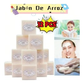 Jabón De Arroz Aclarante Hidratante Corporal Facial 12 Pzs