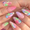 Liberte555 Nail Tips Children Gal Short Korean False Nail Long