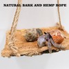 Hermit Crab Climbing Toy, Natural Wooden Reptile Swing Toy, Pet