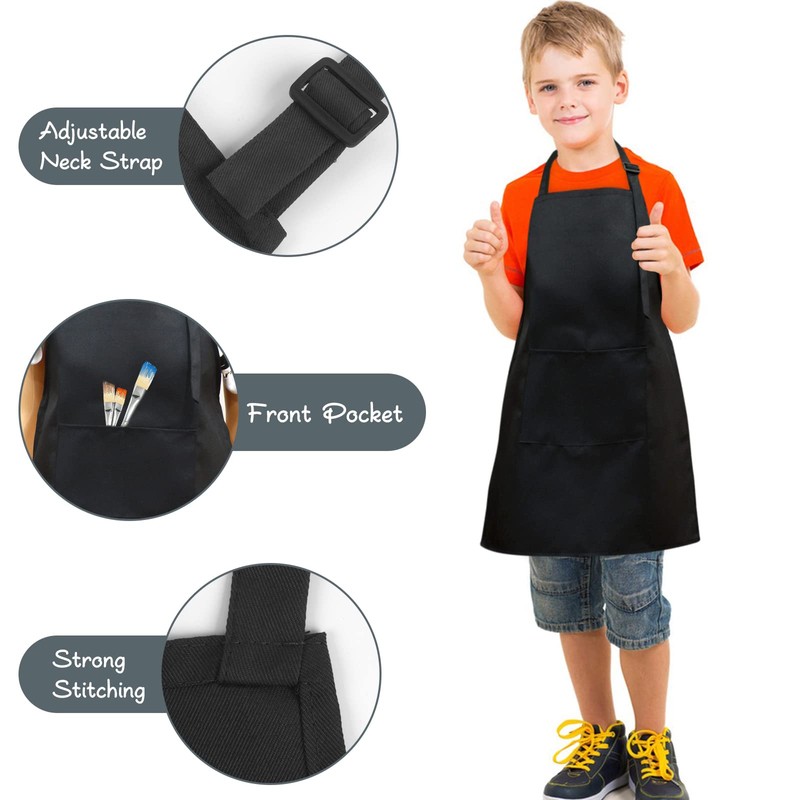 Sinland Kids Apron Children's Chef Apron for Cooking Baking Painting