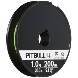 Shimano PL-M64R PE Pitbull Braided Line, 4-braid Type, 218.7 yd (200 m), No. 1.2, 27.0 lbs, Lime Green