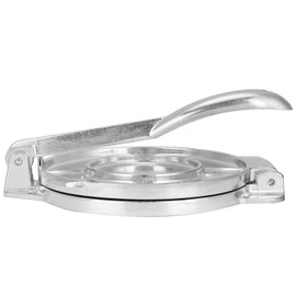 Caiqinlen July Gift Pastry Press Kitchen Utensils Bakeware Tool Tortilla Maker Aluminium Alloy Dough Press Effortless Silver for Home Restaurant