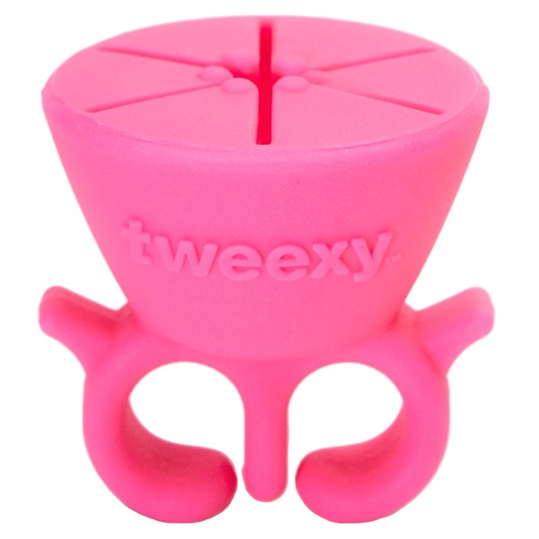 tweexy Wearable Nail Polish Holder Ring, Fingernail Polishing Tool, Manicure and Pedicure Accessories (Bonbon Pink)