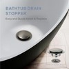 Brushed Bathtub Drain Stopper,Universal Pop Up Bath Drain, Hidrop Tip