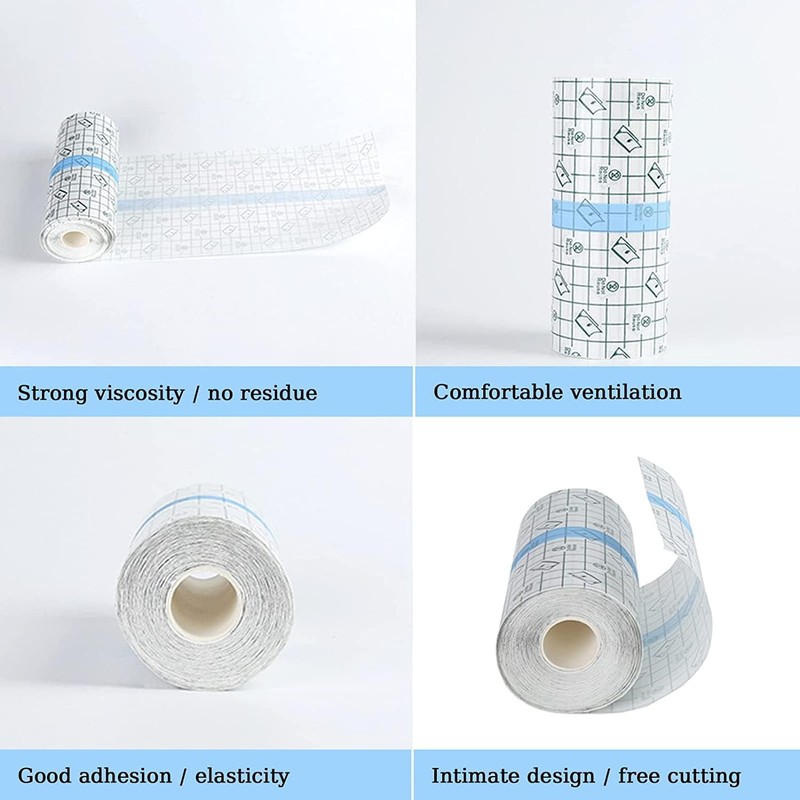 20 Metros Vendaje Impermeable, BetterJonny Elástico Transparente Vendaje Adhesivos Transparentes