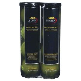 Wilson Unisex-Adult Tennis Balls, US Open, 2 Cans with 4 Balls Each, for Hard Surfaces, Yellow, 8 Balls