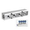 LDEXIN 4 Way Pneumatic Manifold Air Distribution Block, Compressed Air
