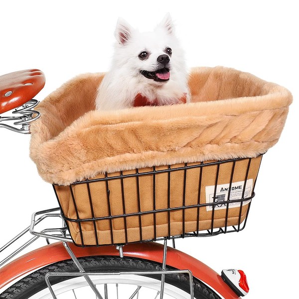 ANZOME Dog Bike Basket Liner, Warm and Soft Small Pets