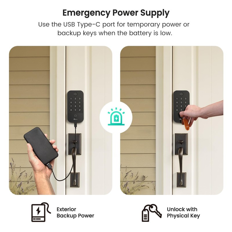 TREATLIFE Smart Door Lock with WiFi Bluetooth Gateway, Keyless Entry