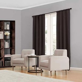 ECLIPSE Kendall Solid Blackout Window Curtains for Bedroom (Single Panel), 42" x