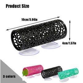 Hollow Betta Fish Tunnel, Aquarium Betta Tunnel with Suction Cups, Betta Hammock Fish Tank Decorations Safe Toys (Pink)