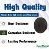 CalcMetal Single Hole Bathtub Drain Overflow Plate with One Matching