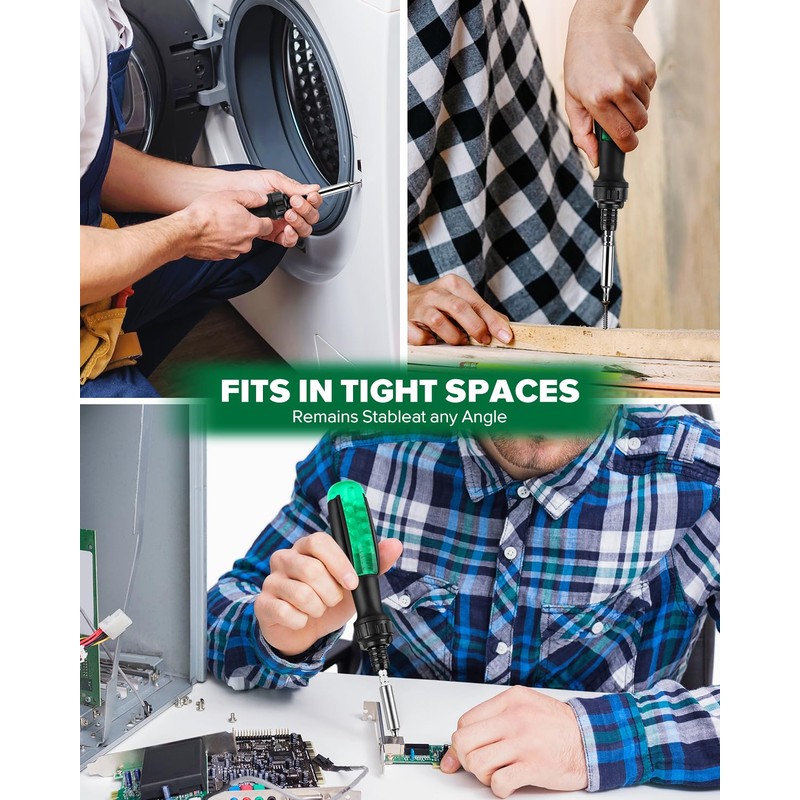 10-in-1 Ratchet Screwdriver Set - Precision Multi-bit Slotted/Pozi/Torx Screw Drivers