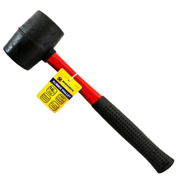 Marksman 8oz 16oz 32oz Rubber Mallet Hammer FIBREGLASS Or Silver