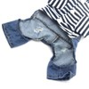 DOGGYZSTYLE Pet Dog Cat Hoodies Clothes Black Striped Denim Outfits