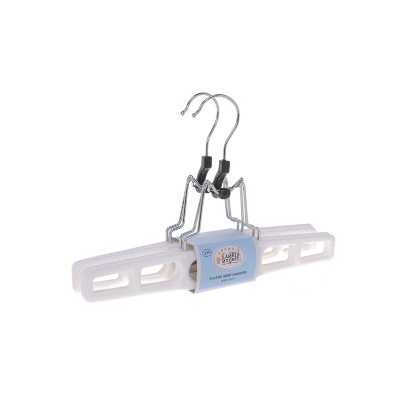 Premium Skirt Hangers 2-Pack - Thin Space-Saving Skirt Hanger Set
