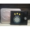 Klassek Dartboard with Yellow Darts Players Arrows Mens Wallet Real