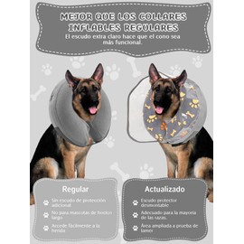 SCHIB Collar Inflable De Recuperación para Gato y Perro, Cono de Perro con la Mejora de la Lucha contra Lamer, Collares de Isabelino Después de la Cirugía Evitar Mordida y Arañazo