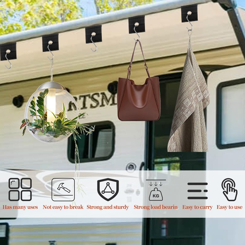SI SEN Piping Eyelet, RV Awning Hook, Hook Piping Rail