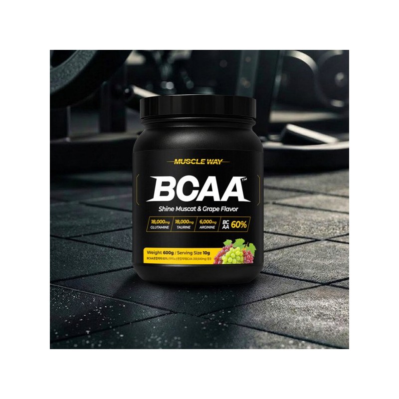 머슬웨이 머슬웨이 BCAA 아미노산 보충제 포도맛 600g 1개 MuscleWay BCAA