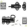Ruidee Pack of 4 Automatic Door Latch Black Aluminium Spring