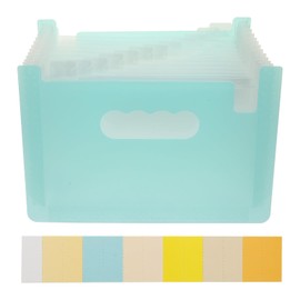 Card Box 13 Accordion File Organiser A5 - Voucher Organiser Wallet Mini Extension File Folder for Cards Receipt Control (Blue) Pocket