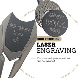 Best Grandpa By Par Divot Tool Set, Golf Gifts for Grandpa from Granddaughter, Golf Grandpa Gifts from Grandkids, Gift for Grandpa from Grandkids, Grandpa Baby Announcement, New Grandpa Gifts, Golfing