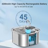 NautyPaws Wireless Cat Water Fountain，[Rechargeable & Faucet ] Stainless Steel