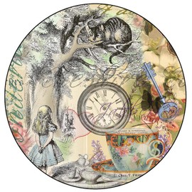 CafePress Cheshire Cat Alice in Wonderland Unique Decorative 10" Wall Clock