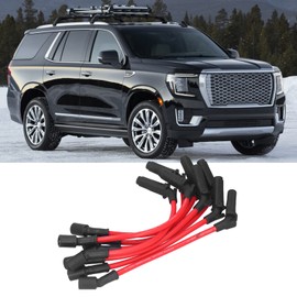 Cable de Encendido de Cables de Bujía, Conjunto de Cables de Bujía Resistencia Al Desgaste Alto Rendimiento Antienvejecimiento para Reemplazo de Automóvil para Buick Rainer 5.3L