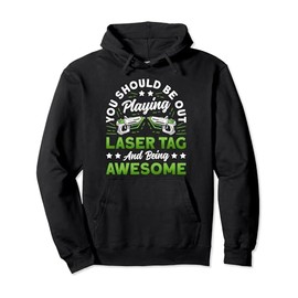 Funny Laser Tag Set For Kids Or Adults Cool lasertag player Pullover Hoodie