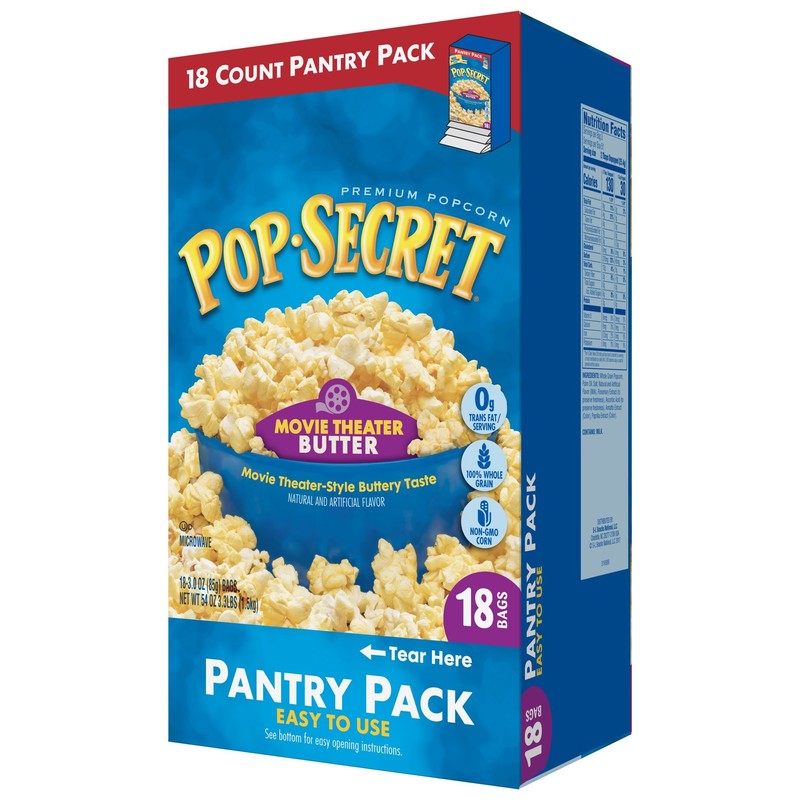 Pop Secret Popcorn, Movie Theater Butter, 3 Ounce Microwave Bags,